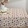 Decor Fabric Half Panama Asian snacks – natural/blue,  thumbnail number 6