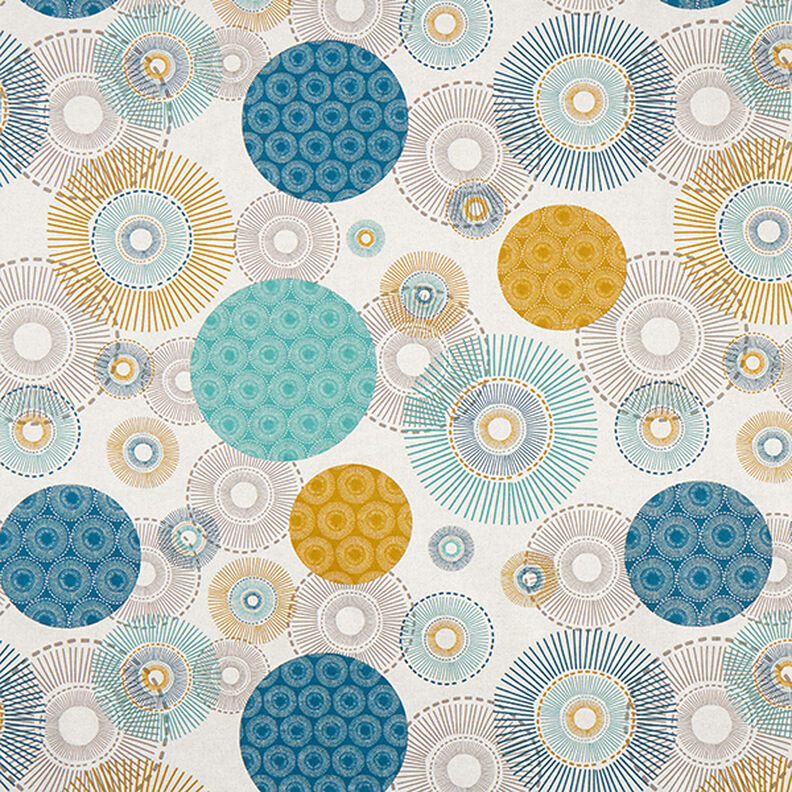 Half Panama Decor Fabric Circles – blue,  image number 1