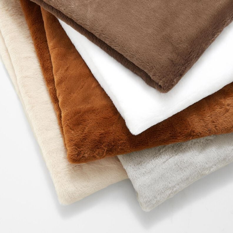 high-quality solid-color faux fur – light grey,  image number 4