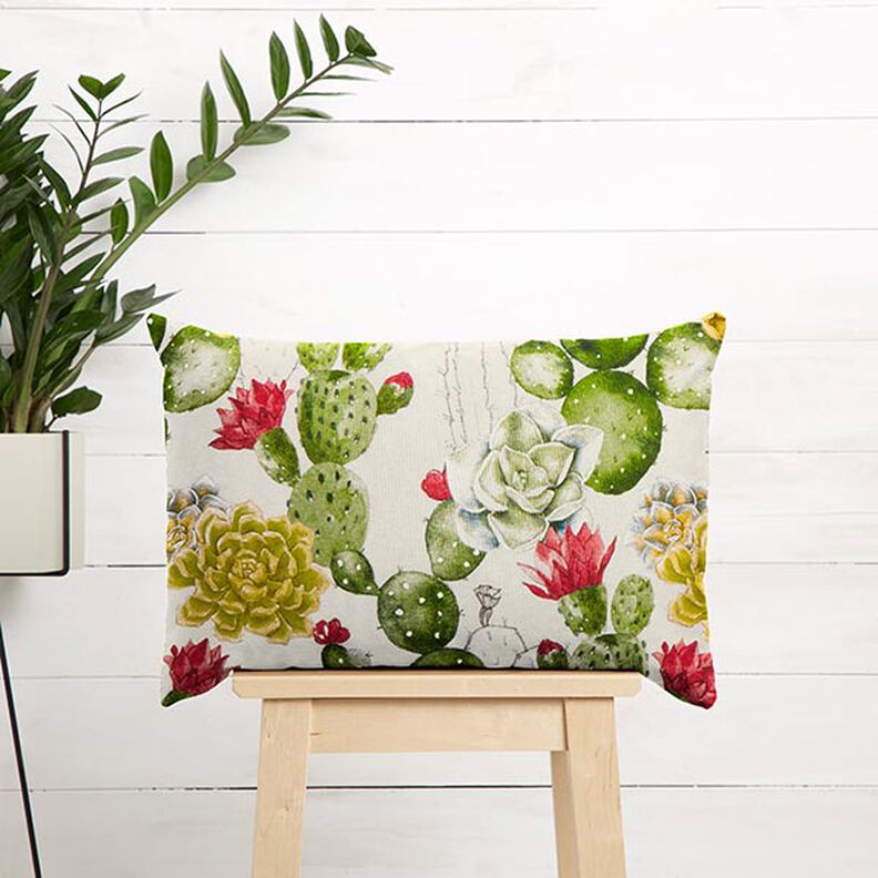 Decorative fabric Canvas Cacti – natural/green, image number 7
