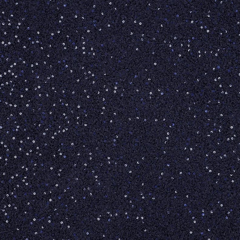 Knit Bouclé Sequins Plain | Poppy Fabrics – midnight blue,  image number 1