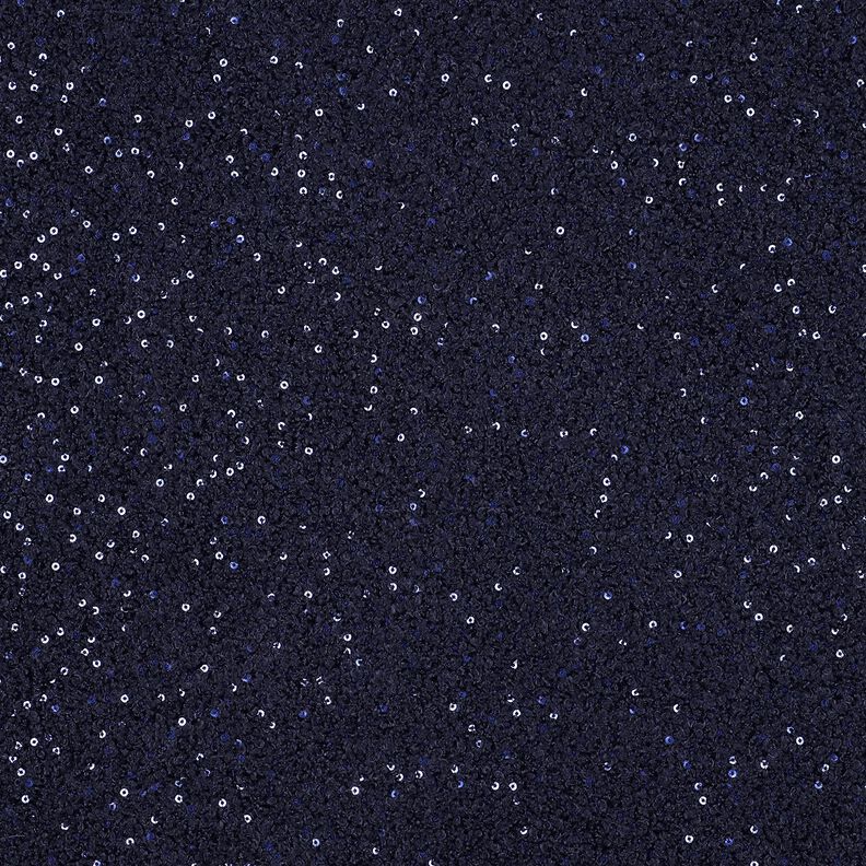 Knit Bouclé Sequins Plain | Poppy Fabrics – midnight blue, image number 1