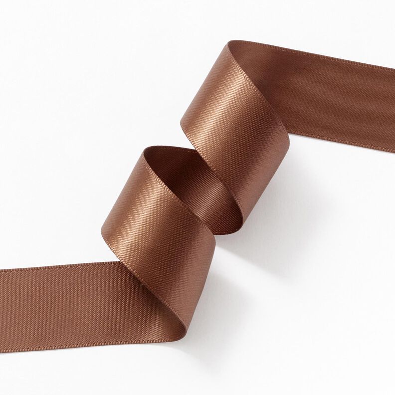 Satin Ribbon [25 mm] – medium brown,  image number 3