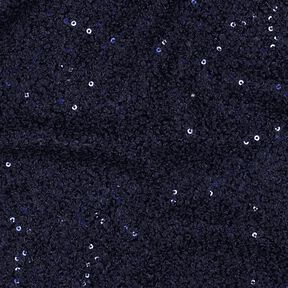 Knit Bouclé Sequins Plain | Poppy Fabrics – midnight blue, 