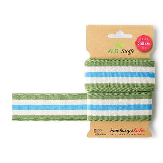 GOTS Organic Jacquard Trim STRIPE ME COLLEGE [200 cm | 3,5 cm] | Albstoffe | Hamburger Liebe, 