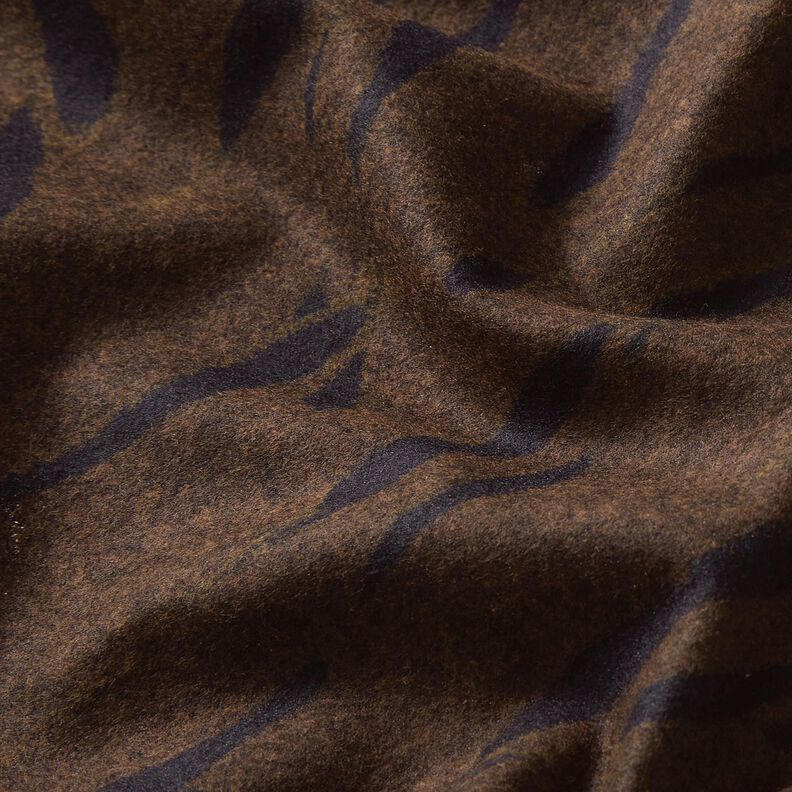 Ponte Roma Jersey roughened abstract stripes – black brown, image number 5