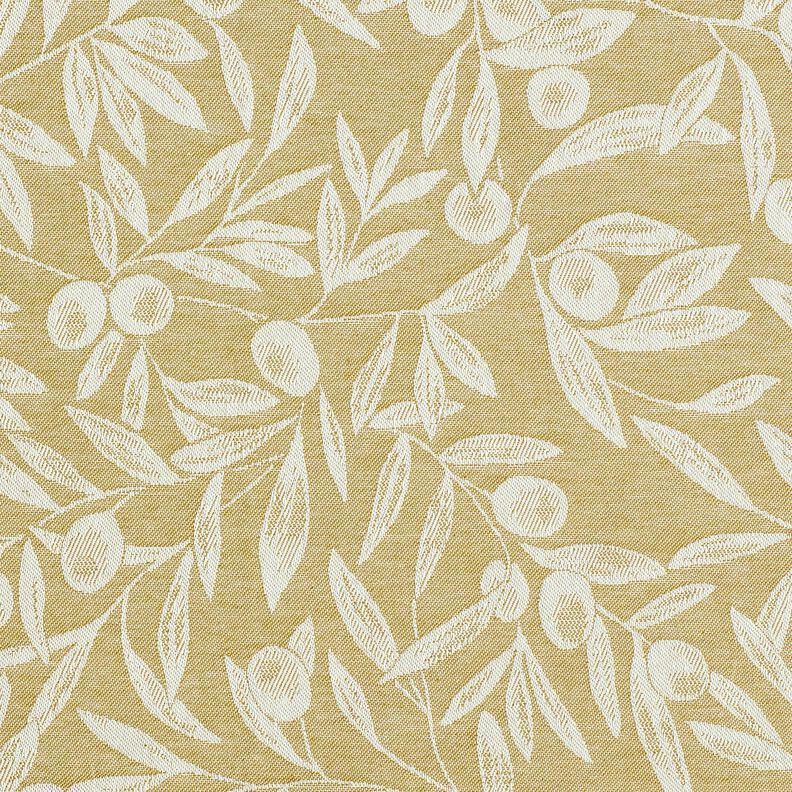 Coated Cotton Jacquard coated olives – yellow olive/light beige,  image number 1