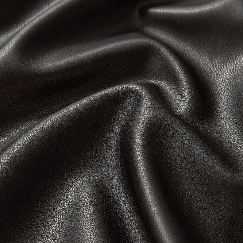 Imitation Leather with velour reverse  – black,  image number 2
