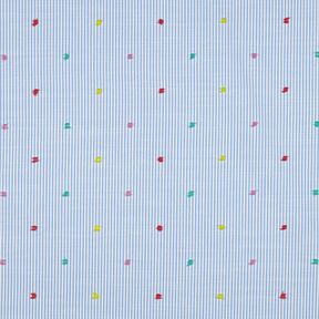 Fine Cotton Batiste Dobby and Stripes | Poppy Fabrics – light blue/white, 