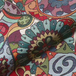 Floral Mandala Decor Tapestry Fabric – black, 