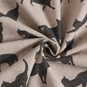 Decor Fabric Half Panama cats – black,  thumbnail number 3
