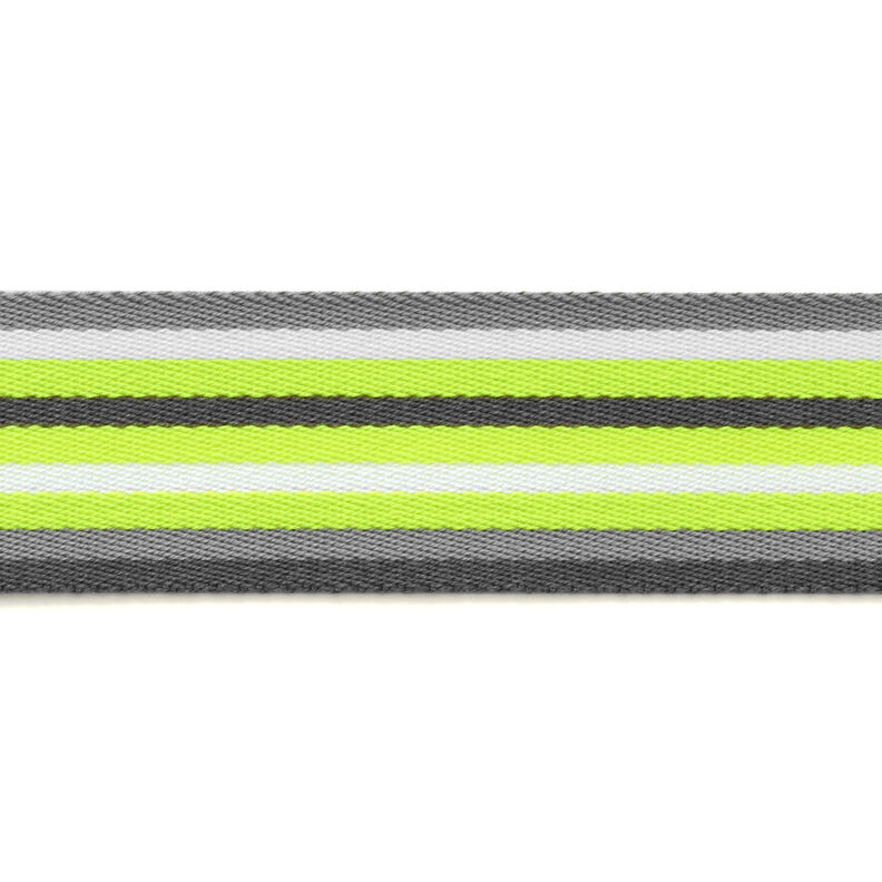 Neon Bag Strap Webbing [ 40 mm ] – neon yellow/grey,  image number 3