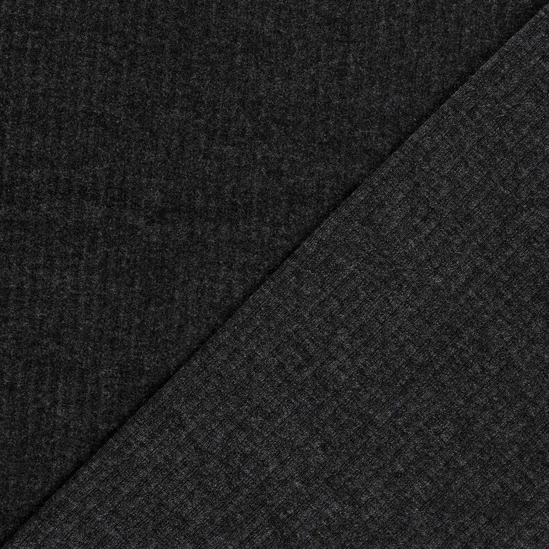 Super soft rib knit plain – black,  image number 4
