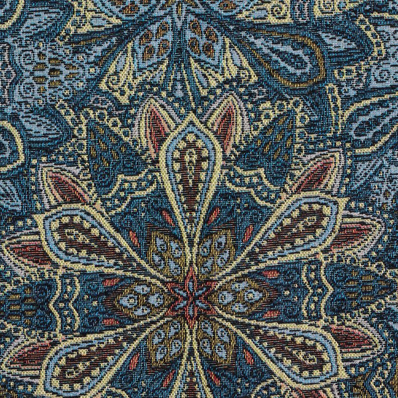 Decor Fabric Tapestry Fabric mandala flowers – black/blue,  image number 6