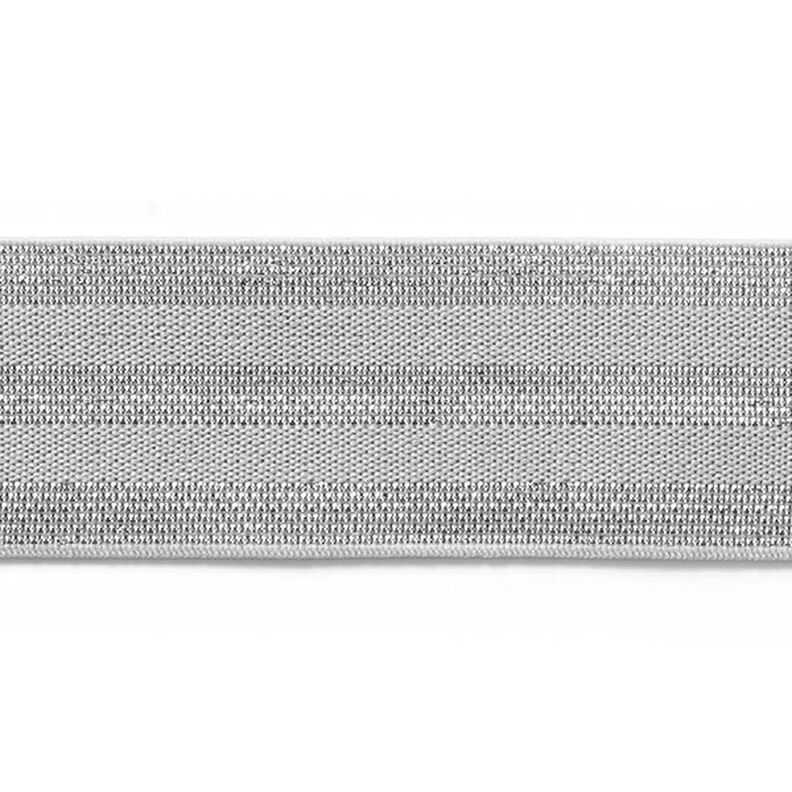 Striped Elastic [40 mm] – light grey/silver,  image number 1