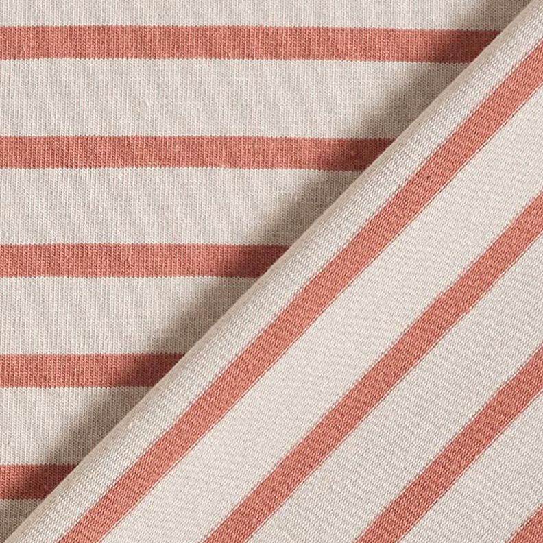 Narrow & Wide Stripes Cotton Jersey – anemone/terracotta,  image number 4