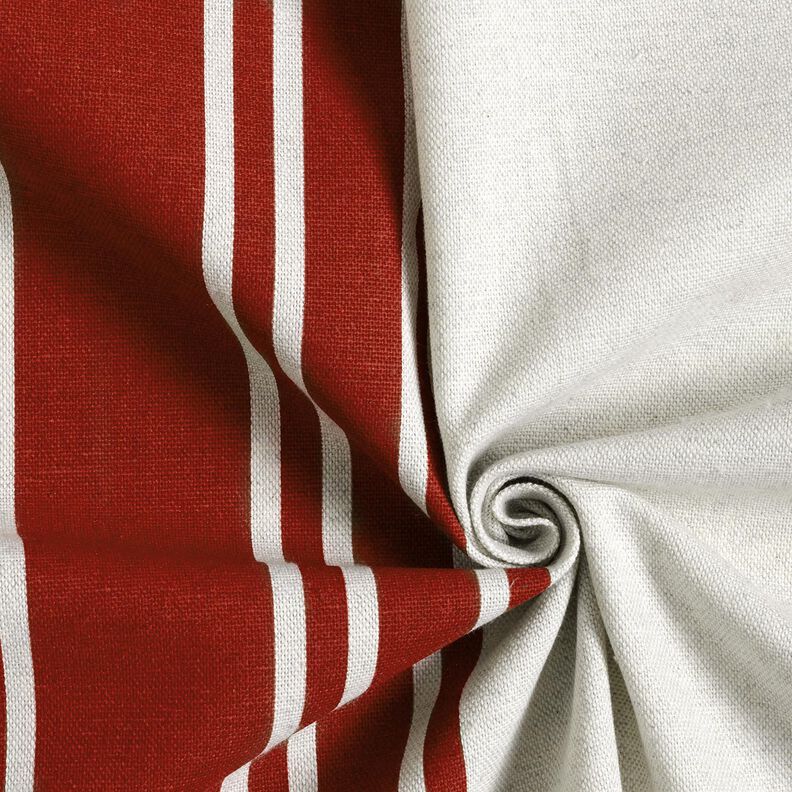 Decor Fabric Panama Block Stripes – offwhite/misty grey, image number 3