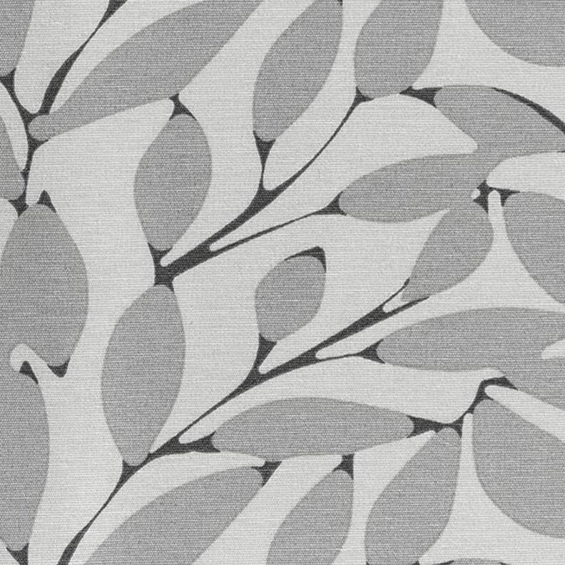 Decor Fabric Canvas Blurred Leaves – misty grey/grey, image number 5