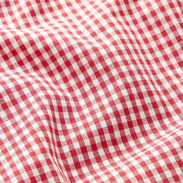 Gingham Stretch Cotton – red/white,  image number 2