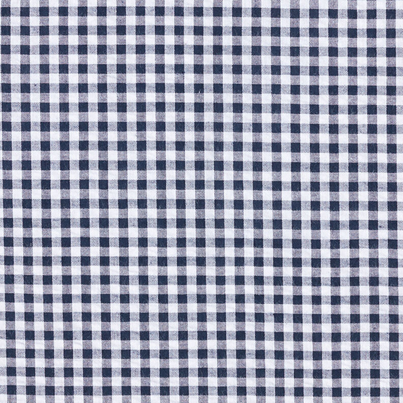Seersucker Gingham Cotton Blend – navy blue,  image number 1