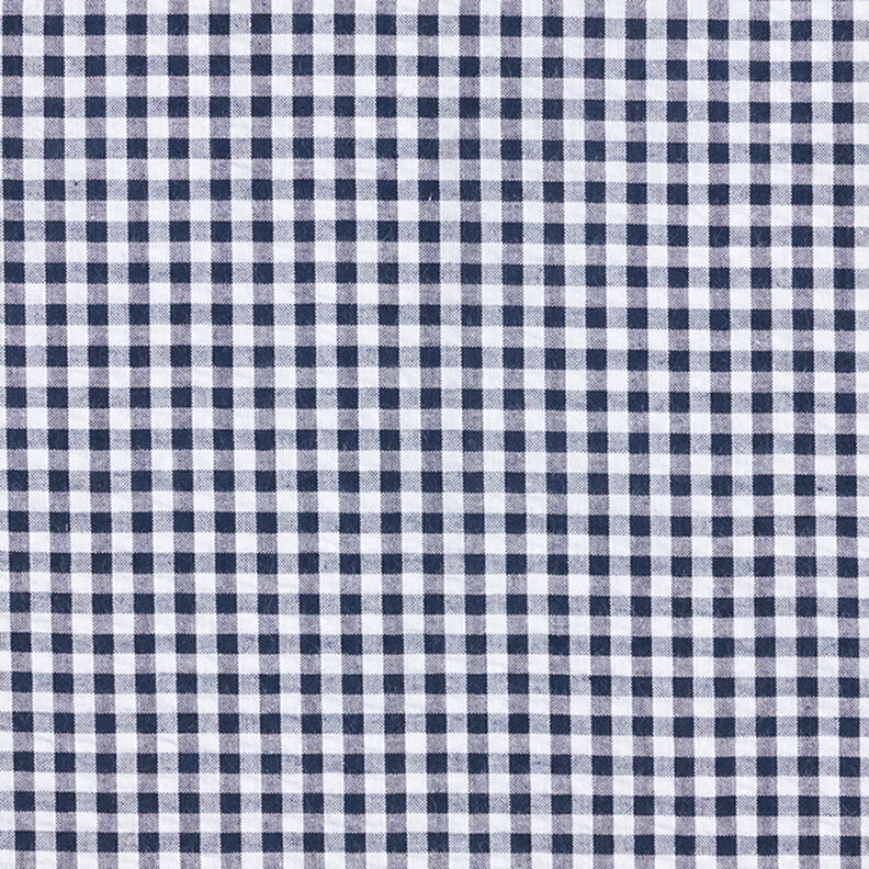 Seersucker Gingham Cotton Blend – navy blue,  image number 1