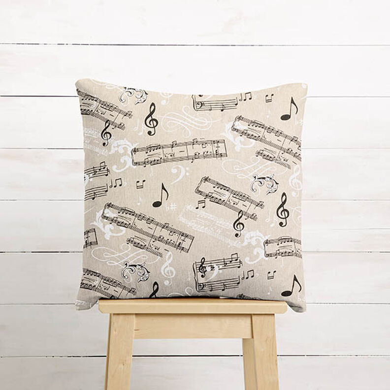 Decor Fabric Half Panama musical – black/natural,  image number 5