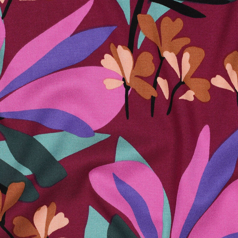 viscose fabric stretch Spring Garden | Nerida Hansen – hollyhock/blue spruce,  image number 2