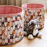 Decor Fabric Half Panama elegant dogs – natural/grey,  thumbnail number 6