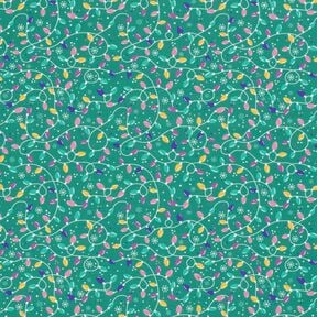 Cotton Poplin string of lights – eucalyptus/lavender, 