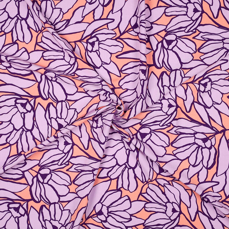 Lenzing Ecovero Inked Bouquet | Nerida Hansen – peach orange/lavender,  image number 3