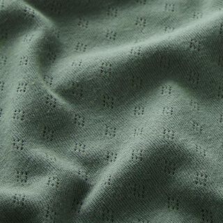 Fine Jersey Knit with Openwork – dark green, 
