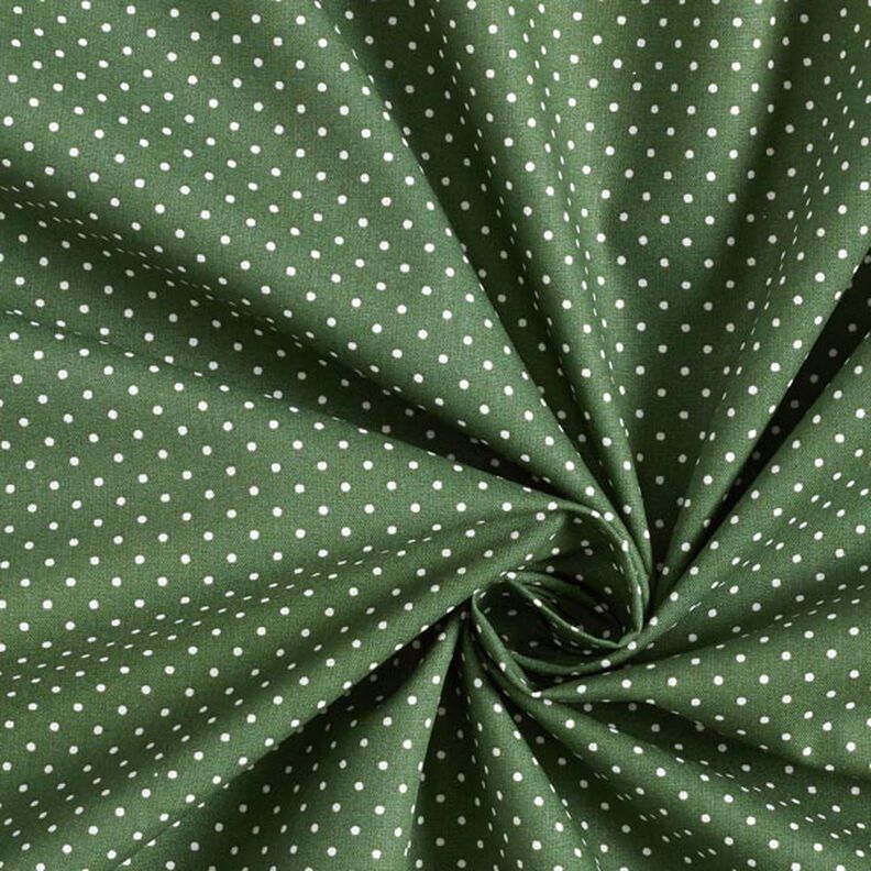 Cotton Poplin Little Dots – dark green/white, image number 5