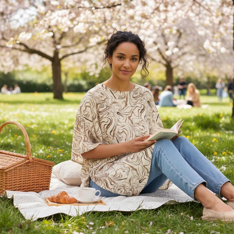 Linen Blend Marble &ndash; almond/mocca,  image number 5