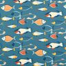 Cotton Cretonne school of fish – blue grey,  thumbnail number 1