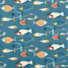 Cotton Cretonne school of fish – blue grey,  thumbnail number 1
