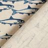 Decor Fabric Half Panama school of fish – natural/navy blue,  thumbnail number 4