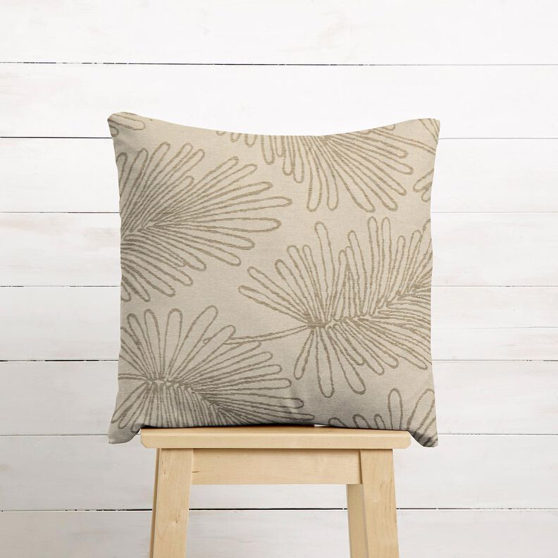 Decor Fabric Jacquard Leaf contours – natural, image number 7