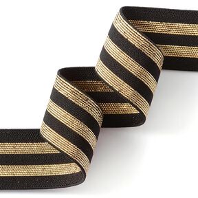 Striped Elastic [40 mm] – black/gold, 