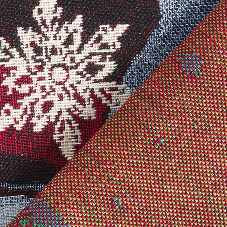 Panel Tapestry Fabric Lurex snowman – white, image number 4