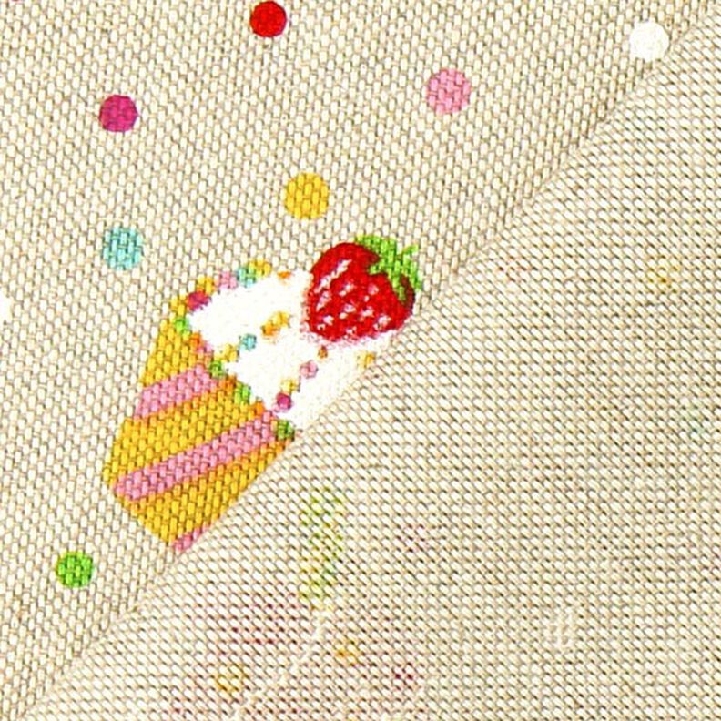 Decor Fabric Half Panama Colourful Muffins – natural,  image number 3