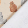Decor Fabric Half Panama painted cats – light beige,  thumbnail number 4