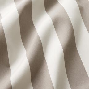 Outdoor Fabric Canvas Block Stripes – silk grey/ivory, 