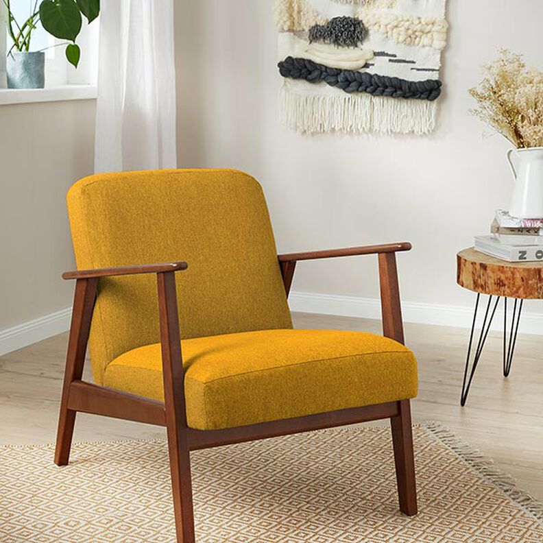 Fine melange upholstery fabric – mustard,  image number 5