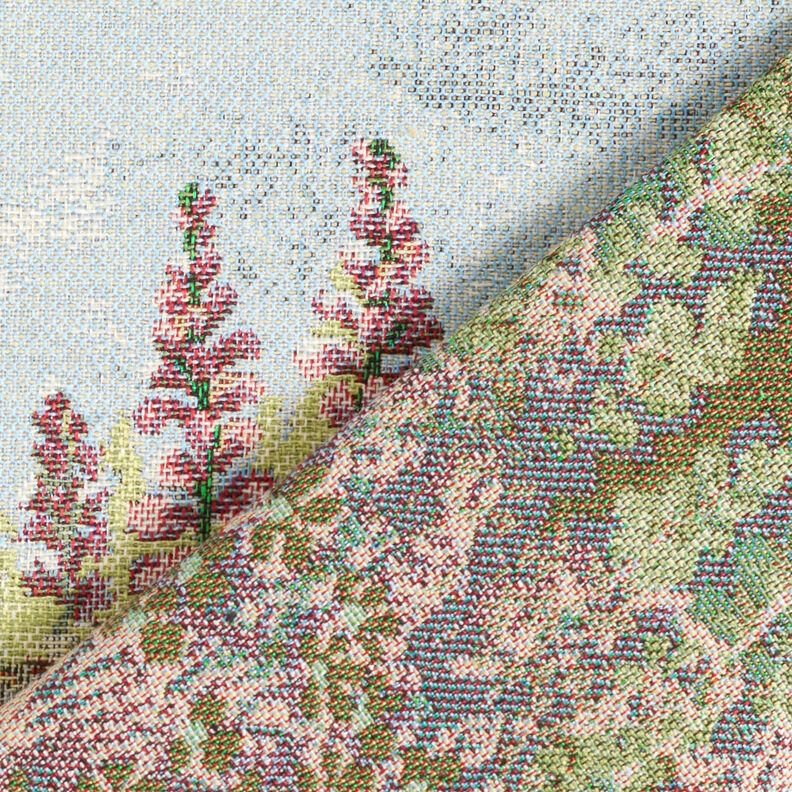 Decorative Panel Tapestry Fabric playing kitten – carmine/light beige,  image number 4