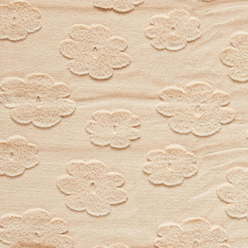 3D Faux Fur Floral Pattern – natural,  image number 1