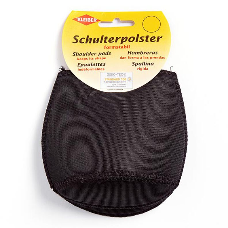 Raglan Shoulder Pad without Hook [2 pieces | 12 x 12 x 4,5 cm] - black | KLEIBER,  image number 1