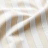 Striped cotton fabric – white/cashew,  thumbnail number 2