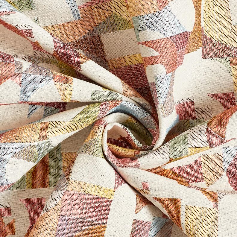Decor Fabric Tapestry Fabric colourful shapes – light beige/light yellow,  image number 3