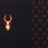 French terry Panel Fire stag | Glitzerpüppi – black/orange,  thumbnail number 1