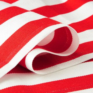 Outdoor Deckchair fabric Longitudinal stripes, 44 cm – red, 